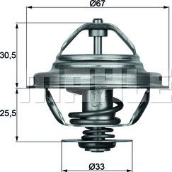 MAHLE TX 27 80D - Coolant thermostat / housing autospares.lv