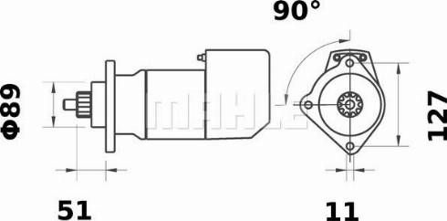 MAHLE 11139088 - Starter autospares.lv