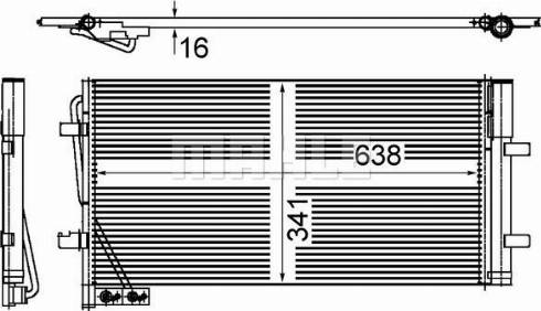 MAHLE AC 850 000S - Condenser, air conditioning autospares.lv