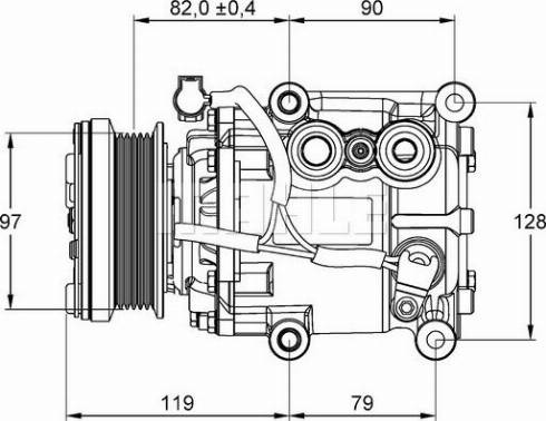 MAHLE ACP 853 000P - Compressor, air conditioning autospares.lv