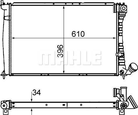 MAHLE CR 470 000S - Radiator, engine cooling autospares.lv