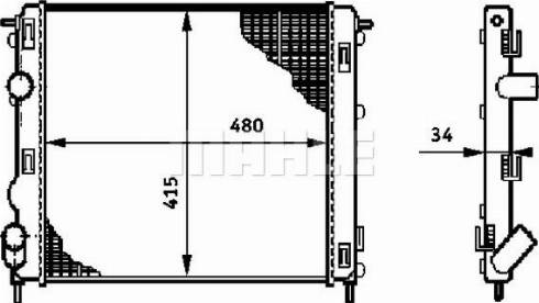 MAHLE CR 604 000S - Radiator, engine cooling autospares.lv