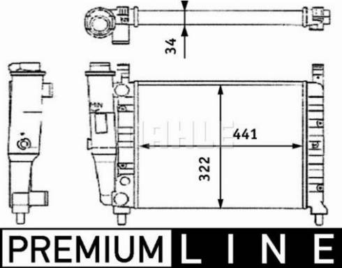 MAHLE CR 374 000P - Radiator, engine cooling autospares.lv