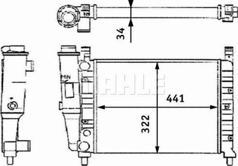 MAHLE CR 374 000P - Radiator, engine cooling autospares.lv