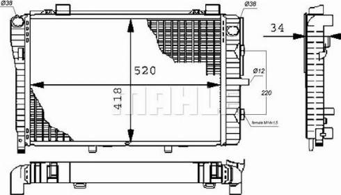 MAHLE CR 252 000P - Radiator, engine cooling autospares.lv