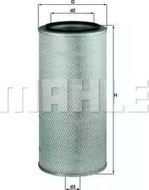 MAHLE LX 657 - Air Filter, engine autospares.lv