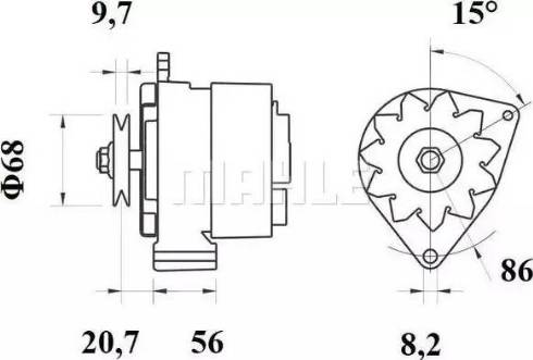 MAHLE MG 410 - Alternator autospares.lv