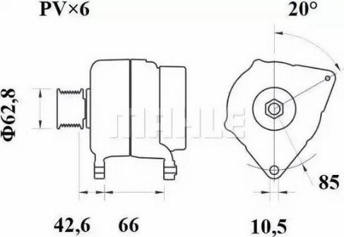 MAHLE MG 422 - Alternator autospares.lv