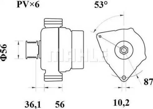 MAHLE MG 47 - Alternator autospares.lv