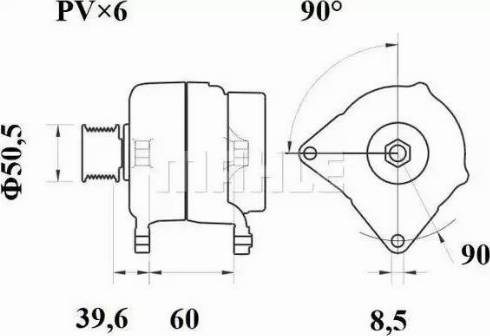 MAHLE MG 557 - Alternator autospares.lv