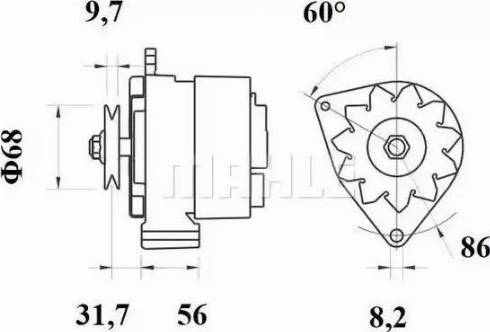 MAHLE MG 531 - Alternator autospares.lv