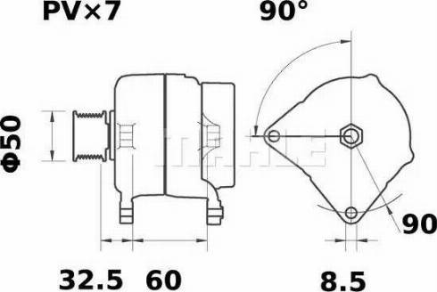 MAHLE MG 65 - Alternator autospares.lv