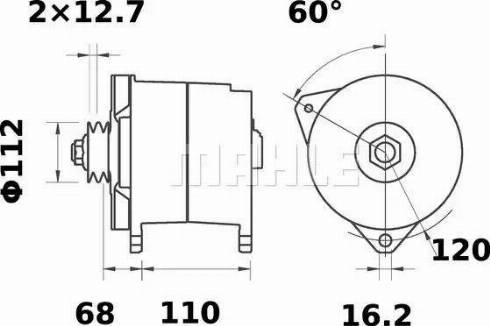 MAHLE MG 606 - Alternator autospares.lv