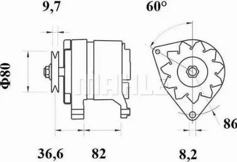 MAHLE MG 259 - Alternator autospares.lv