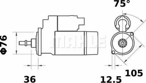 MAHLE MS 126 - Starter autospares.lv