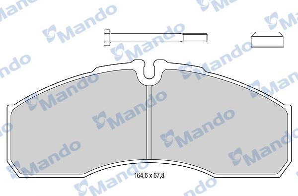 Mando MBF015993 - Brake Pad Set, disc brake autospares.lv