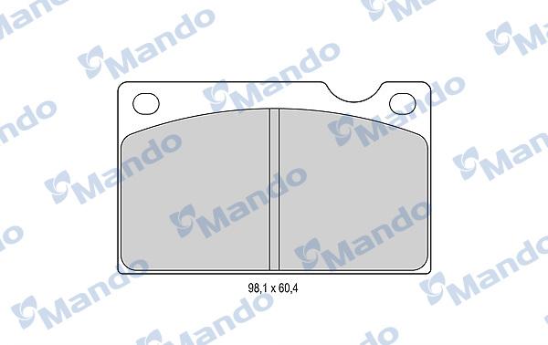 Mando MBF015901 - Brake Pad Set, disc brake autospares.lv