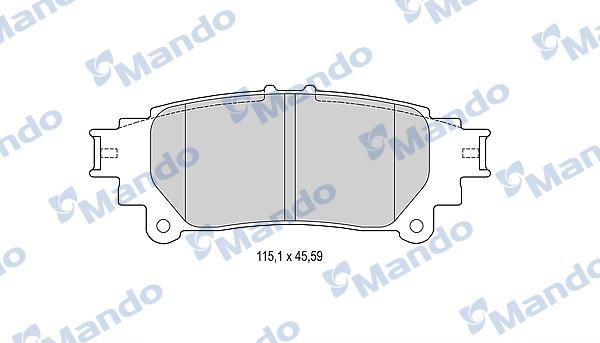 Mando MBF015981 - Brake Pad Set, disc brake autospares.lv