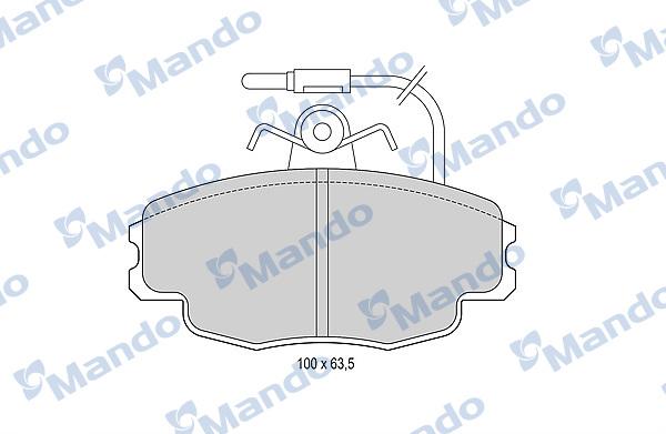 Mando MBF015936 - Brake Pad Set, disc brake autospares.lv