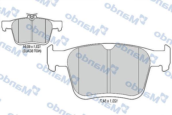 Mando MBF015920 - Brake Pad Set, disc brake autospares.lv