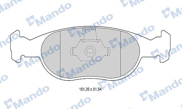 Mando MBF015499 - Brake Pad Set, disc brake autospares.lv