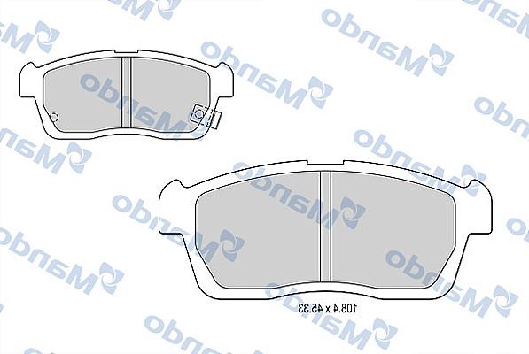 Mando MBF015494 - Brake Pad Set, disc brake autospares.lv