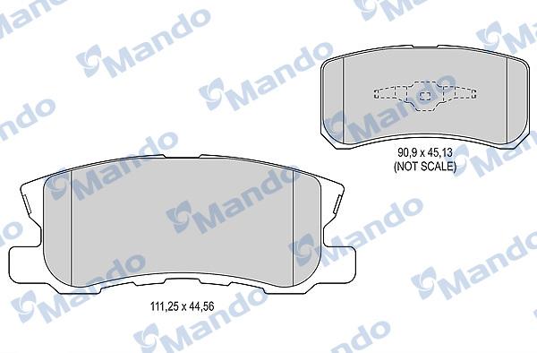 Mando MBF015717 - Brake Pad Set, disc brake autospares.lv