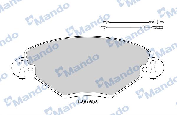 Mando MBF015461 - Brake Pad Set, disc brake autospares.lv