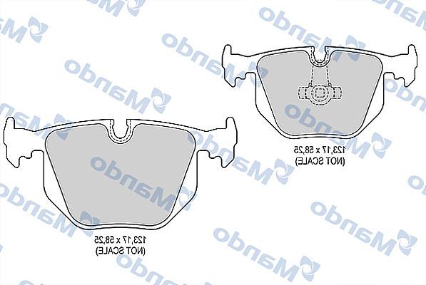 Mando MBF015404 - Brake Pad Set, disc brake autospares.lv