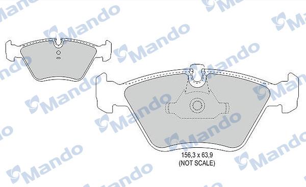 Mando MBF015406 - Brake Pad Set, disc brake autospares.lv