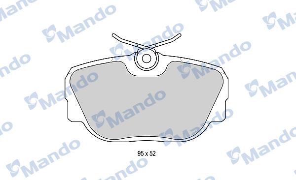 Mando MBF015403 - Brake Pad Set, disc brake autospares.lv