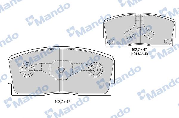 Mando MBF015486 - Brake Pad Set, disc brake autospares.lv