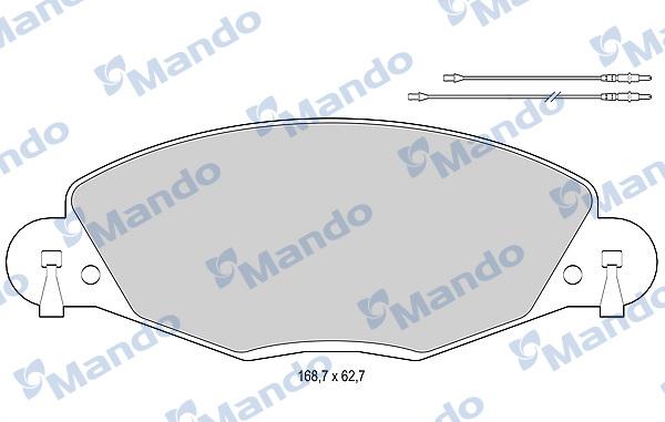 Mando MBF015474 - Brake Pad Set, disc brake autospares.lv