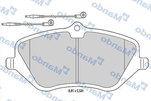 Mando MBF015476 - Brake Pad Set, disc brake autospares.lv