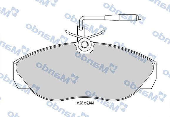 Mando MBF015470 - Brake Pad Set, disc brake autospares.lv