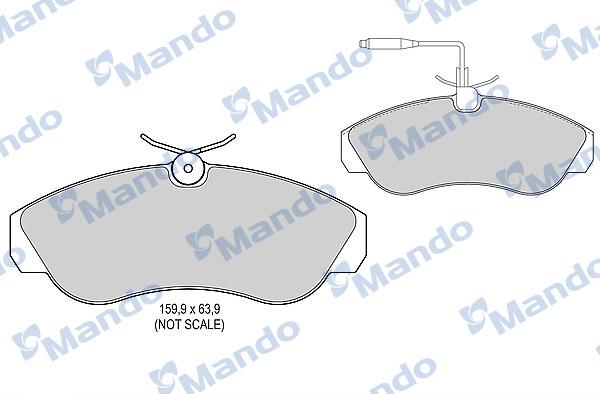 Mando MBF015471 - Brake Pad Set, disc brake autospares.lv
