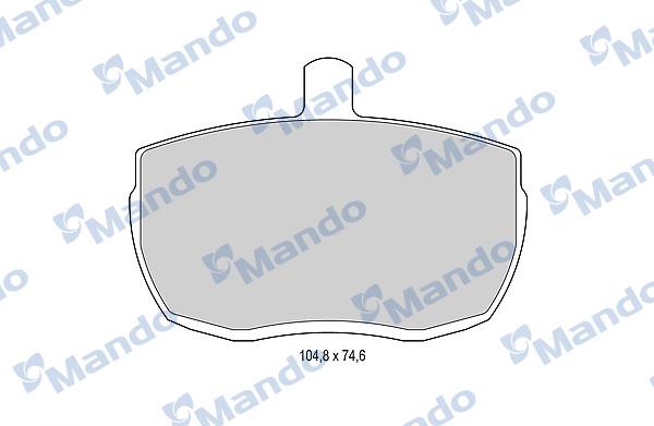 Mando MBF015596 - Brake Pad Set, disc brake autospares.lv