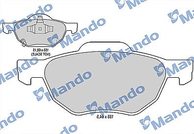 Mando MBF015541 - Brake Pad Set, disc brake autospares.lv