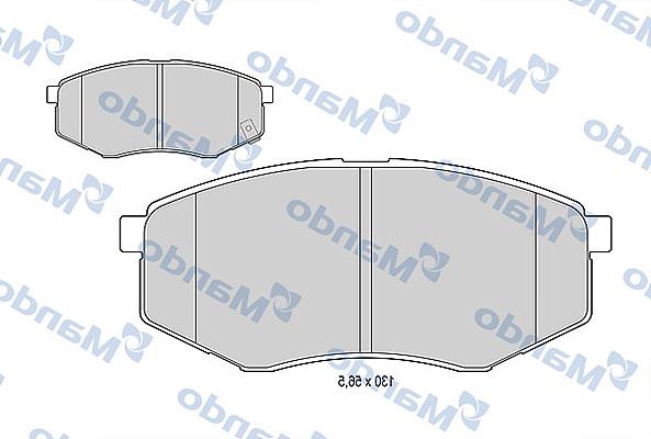 Mando MBF015553 - Brake Pad Set, disc brake autospares.lv