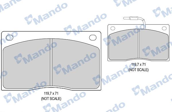 Mando MBF015564 - Brake Pad Set, disc brake autospares.lv