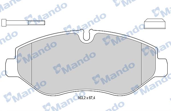 Mando MBF015749 - Brake Pad Set, disc brake autospares.lv