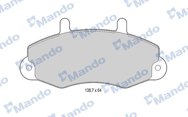 Mando MBF015519 - Brake Pad Set, disc brake autospares.lv