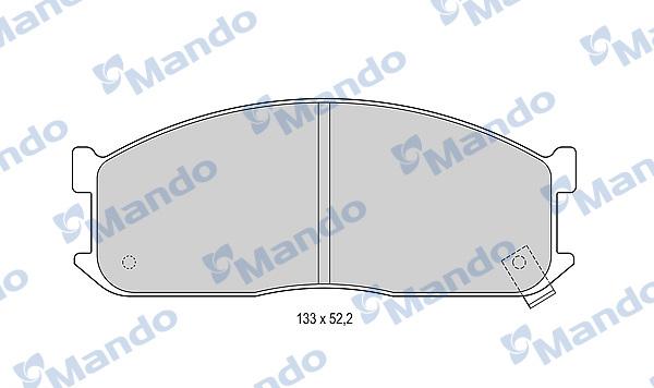 Mando MBF015585 - Brake Pad Set, disc brake autospares.lv