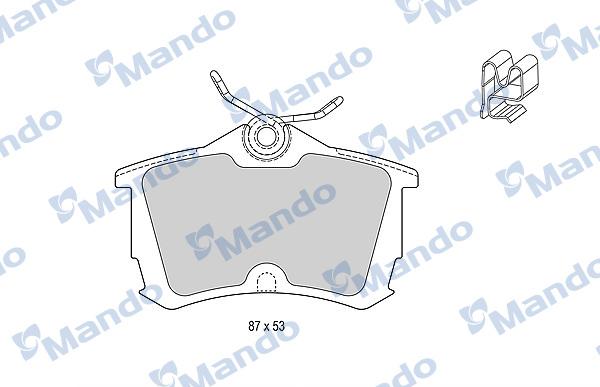 Mando MBF015539 - Brake Pad Set, disc brake autospares.lv