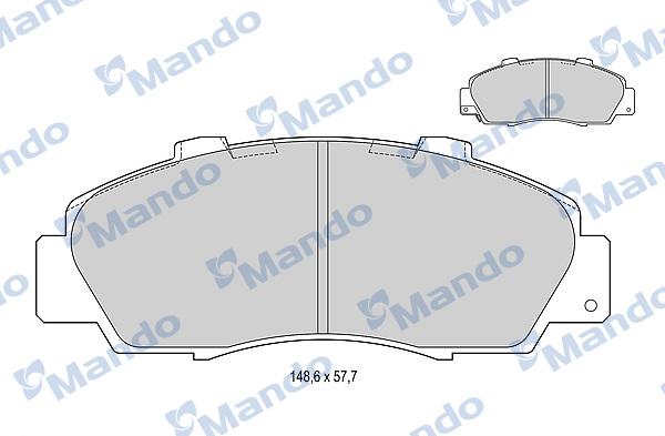Mando MBF015535 - Brake Pad Set, disc brake autospares.lv