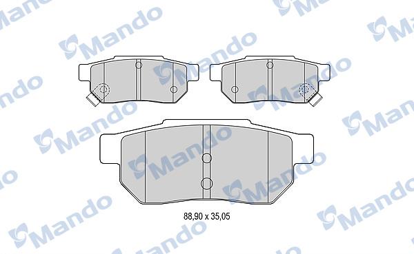 Mando MBF015531 - Brake Pad Set, disc brake autospares.lv