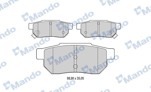 Mando MBF015533 - Brake Pad Set, disc brake autospares.lv