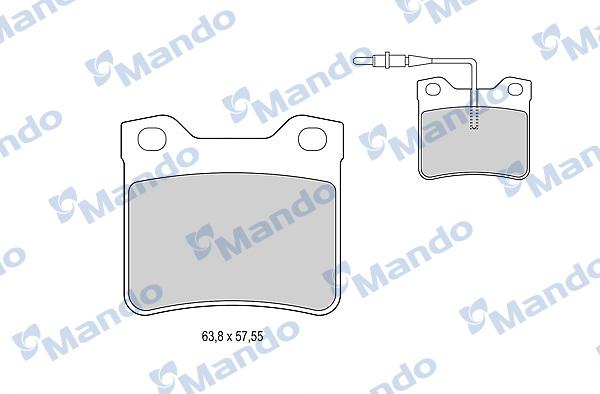 Mando MBF015658 - Brake Pad Set, disc brake autospares.lv