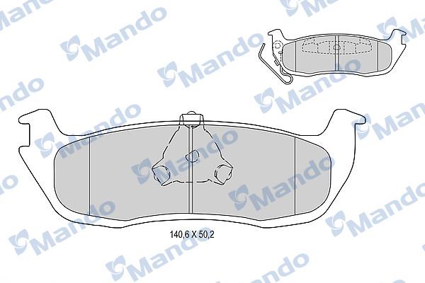 Mando MBF015661 - Brake Pad Set, disc brake autospares.lv