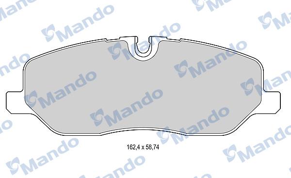 Mando MBF015601 - Brake Pad Set, disc brake autospares.lv